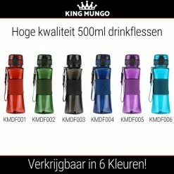 Drinkfles Herbruikbare Waterfles | 500 Ml Rood | Vaatwasserbestendig Drinkbus Bidon | King Mungo KMDF001 -Isoproducts Gecertificeerd winkel 550x550 48
