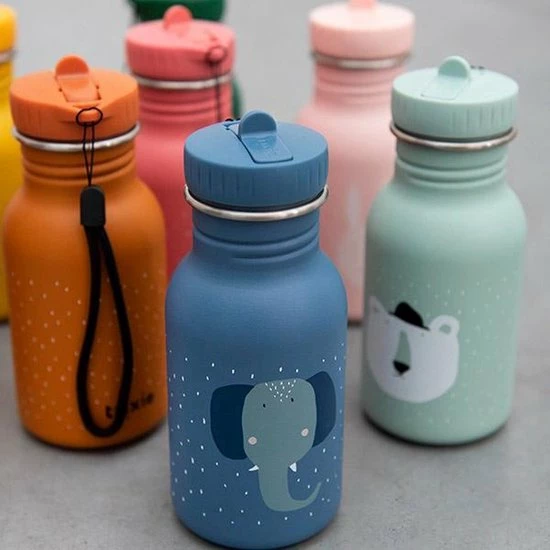 Drinkfles Mr. Fox - 350 Ml Stainless Steel - Trixie Baby - Oranje 6 Drinkfles Mr. Fox - 350 Ml Stainless Steel - Trixie Baby - Oranje - Afbeelding 4