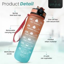 WaterBuddy Waterfles - Waterfles Met Tijdmarkering - Motivatie Waterfles - Liter Drinkfles - Luxe Drinkfles Met Rietje 11 WaterBuddy Waterfles - Waterfles Met Tijdmarkering - Motivatie Waterfles - Liter Drinkfles - Luxe Drinkfles Met Rietje -Isoproducts Gecertificeerd winkel 550x550 546