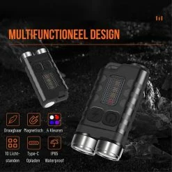 JGS Duo Zaklamp-Led-900 Lumen-USB-C-Oplaadbaar-Sleutelhanger-multifunctioneel-JGS Multicard 28 JGS Duo Zaklamp-Led-900 Lumen-USB-C-Oplaadbaar-Sleutelhanger-multifunctioneel-JGS Multicard -Isoproducts Gecertificeerd winkel 550x550 557