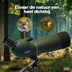 Zoomble® Spotting Scope - 25x75 Zoom - Met Draagzak, Tripod & Telefoonhouder - 70 Mm Lens - Voor Vogelspotten, Natuur, Outdoor & Jagen - Monoculair - Monokijker - Black Friday 2022 - Sinterklaas -Isoproducts Gecertificeerd winkel 550x550 6