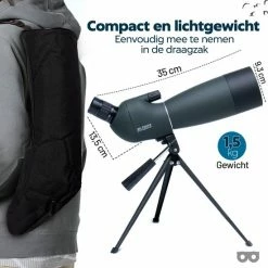 Zoomble® Spotting Scope - 25x75 Zoom - Met Draagzak, Tripod & Telefoonhouder - 70 Mm Lens - Voor Vogelspotten, Natuur, Outdoor & Jagen - Monoculair - Monokijker - Black Friday 2022 - Sinterklaas -Isoproducts Gecertificeerd winkel 550x550 7