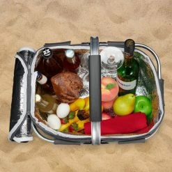 Relaxdays Boodschappenmand - Boodschappentas - Picknickmand - Mandje - Koeltas - 27 Liter - Grijs 21 Relaxdays Boodschappenmand - Boodschappentas - Picknickmand - Mandje - Koeltas - 27 Liter - Grijs -Isoproducts Gecertificeerd winkel 550x550 757