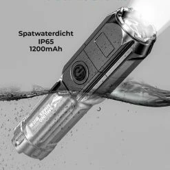 Multi Media Group Militaire Zaklamp - LED Zaklamp - Inzoombaar - USB Oplaadbaar - Spatwaterdicht - Incl Fiets Steun - 13x3cm -Isoproducts Gecertificeerd winkel 550x550 810