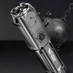 Multi Media Group Militaire Zaklamp - LED Zaklamp - Inzoombaar - USB Oplaadbaar - Spatwaterdicht - Incl Fiets Steun - 13x3cm -Isoproducts Gecertificeerd winkel 550x550 813