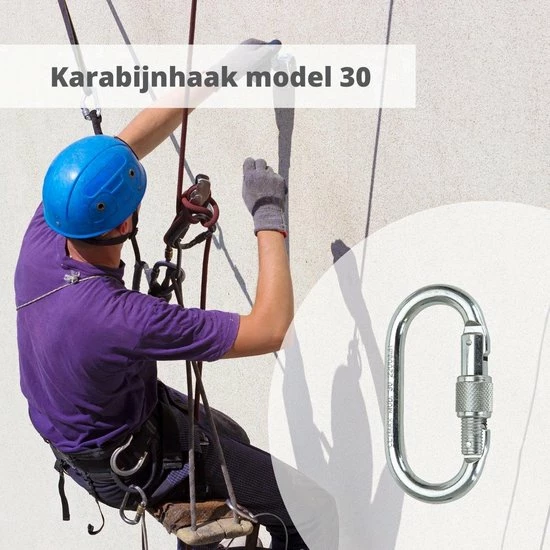 Climax Karabijnhaak - Veiligheidssluiting- Klimkarabijnhaak - Valbeveiliging - Verbinder 5 Climax Karabijnhaak - Veiligheidssluiting- Klimkarabijnhaak - Valbeveiliging - Verbinder - Afbeelding 3