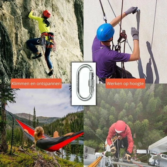 Climax Karabijnhaak - Veiligheidssluiting- Klimkarabijnhaak - Valbeveiliging - Verbinder 6 Climax Karabijnhaak - Veiligheidssluiting- Klimkarabijnhaak - Valbeveiliging - Verbinder - Afbeelding 4