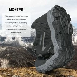 Geweo Wandelschoenen Unisex - Outdoorschoenen - Outdoor Antislip - Waterdicht En Ademend - Extra Comfort - Kerstmis - Kerstfeest - Christmas Gift - Zwart - Maat 39 -Isoproducts Gecertificeerd winkel 550x550 853