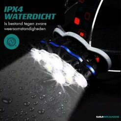 MM Brands Hoofdlamp - Hardloop & Wandel Lampjes - Militaire LED Verlichting - Zaklamp - Oplaadbaar - Waterdicht - Wit + Rood Licht -Isoproducts Gecertificeerd winkel 550x550 97