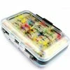 Fish Life Vlieg Vissen Set - Kunstaas Vliegen - 64 Stuks - Vliegaas Set - Forel Lokaas - Met Doos - 16 X 10.5 X 6 CM