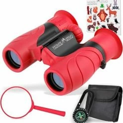 Flyweight Norsjo Verrekijker Voor Kinderen Vanaf 3 Jaar - 8 X Vergroting - Dioptriecorrectie - Kompas - Draagtas - 220g