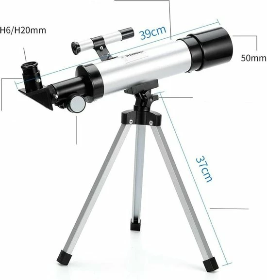 LORIOTH® Astronomische Telescoop - Telescoop 90x Zoom - HD Sterrenkijker - Inclusief Statief - Inclusief Telefoon Clip - Outdoor - Zwart 4 LORIOTH® Astronomische Telescoop - Telescoop 90x Zoom - HD Sterrenkijker - Inclusief Statief - Inclusief Telefoon Clip - Outdoor - Zwart - Afbeelding 2