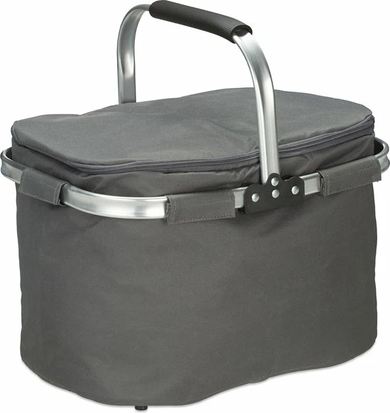 Relaxdays Boodschappenmand - Boodschappentas - Picknickmand - Mandje - Koeltas - 27 Liter - Grijs 14 Relaxdays Boodschappenmand - Boodschappentas - Picknickmand - Mandje - Koeltas - 27 Liter - Grijs - Afbeelding 12