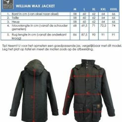 MGO Leisure Wear MGO Leisure William Wax Parka Outdoorjas Heren - Maat XXL -Isoproducts Gecertificeerd winkel 550x586 3