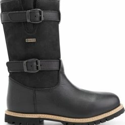 Travelin' Sweden Dames Outdoorlaarzen - Waterdicht En Ademend - Wol Gevoerde Wandellaars - Zwart Leer - Maat 39