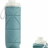 YONO Opvouwbare Waterfles - Siliconen Drinkfles Voor Onderweg - Compact En BPA-vrij - 600 ML - Leisteen -Isoproducts Gecertificeerd winkel 550x588 2