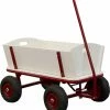 Sunny Billy Bolderkar - Beach Wagon Rood - Blank Hout - Bolderwagen Met Luchtbanden - 94x61x97cm -Isoproducts Gecertificeerd winkel 550x604