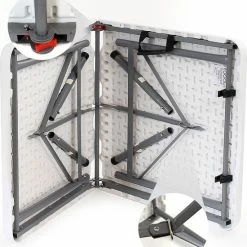 Toboli Klaptafel 120x60x74cm Campingtafel Wit; Bijzettafel, Inklapbare Tafel - Multistrobe -Isoproducts Gecertificeerd winkel 550x620