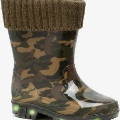 Mountain Peak Kinder Regenlaarzen Met Lichtjes - Groen - Maat 27