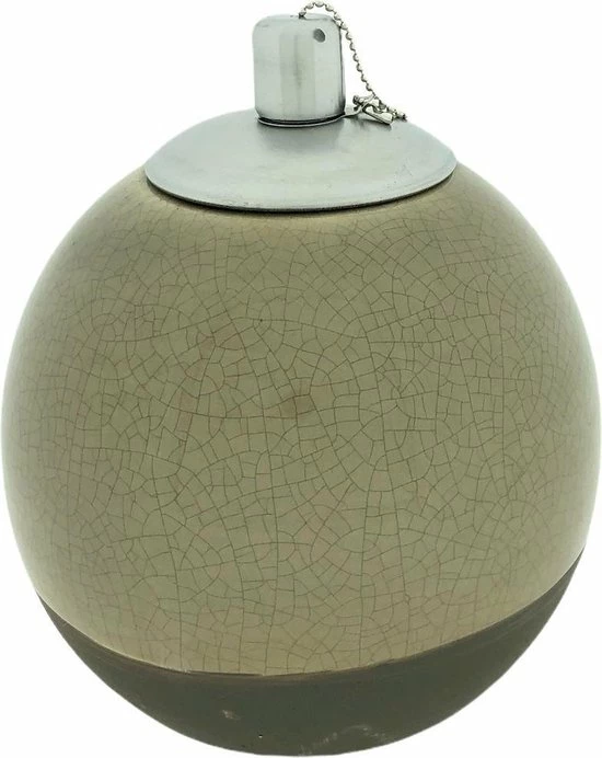 BMPdesign Set Van 2 Ronde Olielampen - Keramiek - 14 & 23 Cm 4 BMPdesign Set Van 2 Ronde Olielampen - Keramiek - 14 & 23 Cm - Afbeelding 2