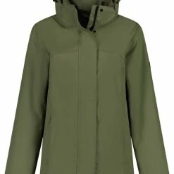 MGO Leisure Wear MGO Jane Jacket - Regenjas Dames - Kort Wind- En Waterdicht Jack - Olijfgroen - Maat M -Isoproducts Gecertificeerd winkel 550x725 4