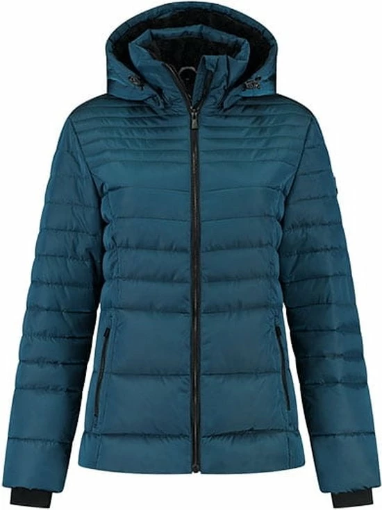 Kjelvik Dames Winterjas - Dames Winterjas Padded - Florine - Blue - Maat 38 3 Kjelvik Dames Winterjas - Dames Winterjas Padded - Florine - Blue - Maat 38