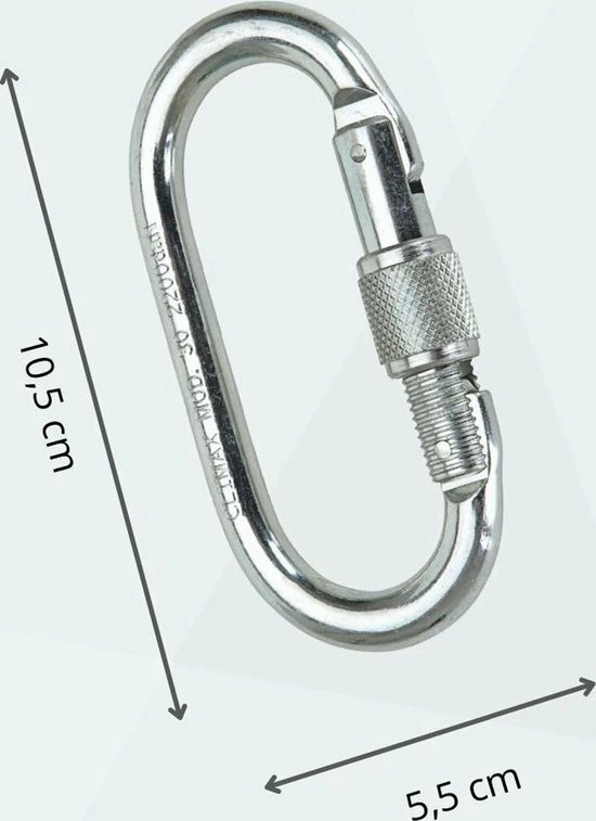 Climax Karabijnhaak - Veiligheidssluiting- Klimkarabijnhaak - Valbeveiliging - Verbinder 4 Climax Karabijnhaak - Veiligheidssluiting- Klimkarabijnhaak - Valbeveiliging - Verbinder - Afbeelding 2