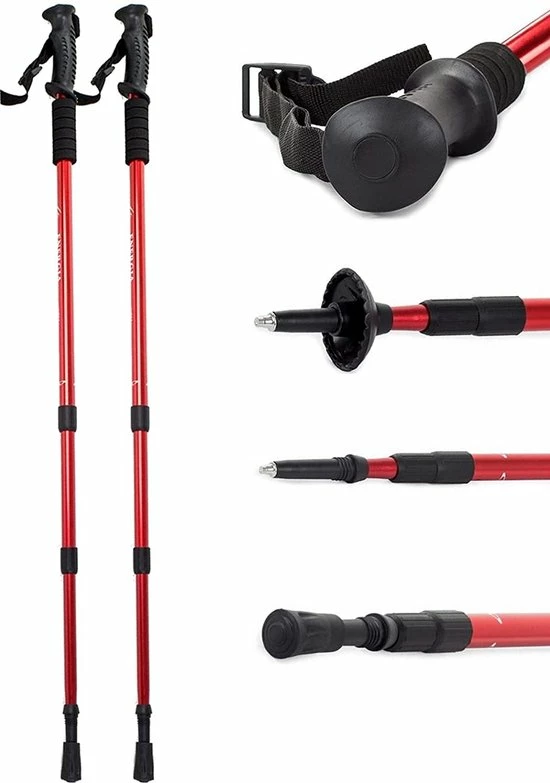 Isoproducts Gecertificeerd. Nordic Walkingstokken-Isoproducts Pro - Serie A- Verstelbaar - Rood - Incl Voetjes & Hoes . 10 Isoproducts Gecertificeerd. Nordic Walkingstokken-Isoproducts Pro - Serie A- Verstelbaar - Rood - Incl Voetjes & Hoes . - Afbeelding 8