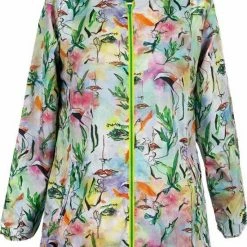 BiggDesign Faces - Dames Regenjas Waterdicht - Regenpak - Maat M