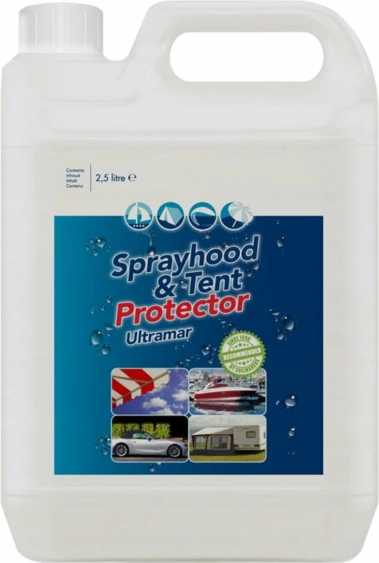 Ultramar - Sprayhood & Tent Protector 2,5L - Impregneermiddel Voor Bootkap, Tent, Cabriodak - Maakt Waterdicht En Geeft Extra Bescherming 10 Ultramar - Sprayhood & Tent Protector 2,5L - Impregneermiddel Voor Bootkap, Tent, Cabriodak - Maakt Waterdicht En Geeft Extra Bescherming - Afbeelding 8